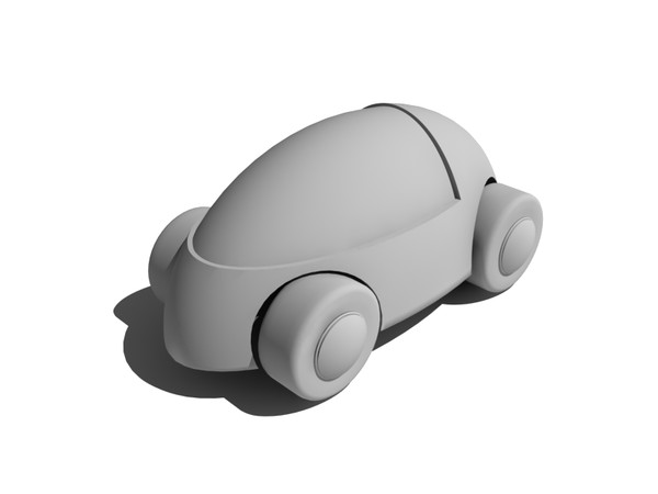 3d toy car - Pink wooden toy car by dragisadj